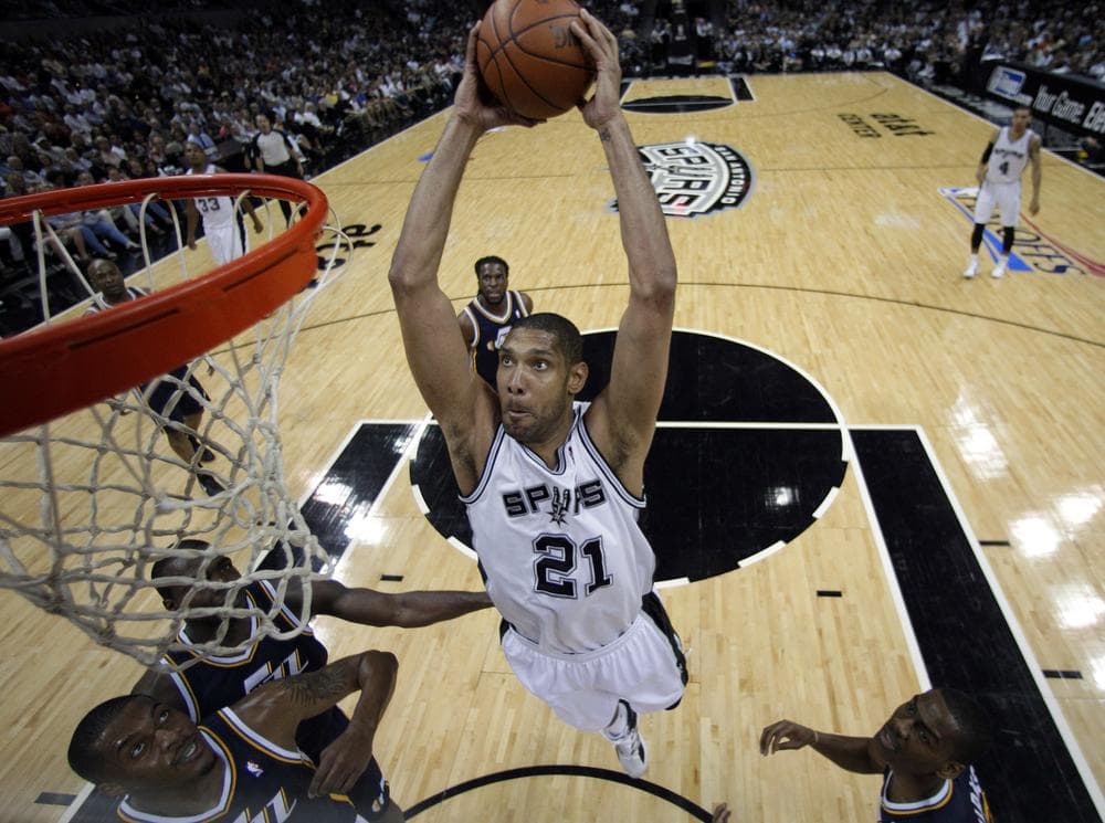 Tim Duncan and the San Antonio Spurs are back in the Western Conference Finals. (AP)