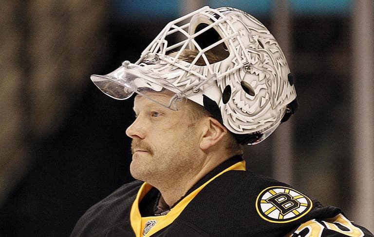 Boston Bruins goalie Tim Thomas, in a file photo (AP)