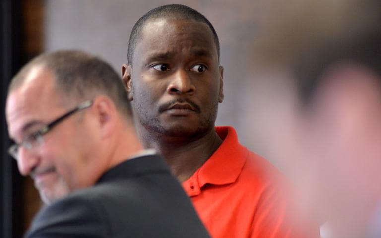 Cornell Smith, center, during his arraignment Monday at Suffolk Superior Court in Boston (AP/The Boston Globe, Pool)