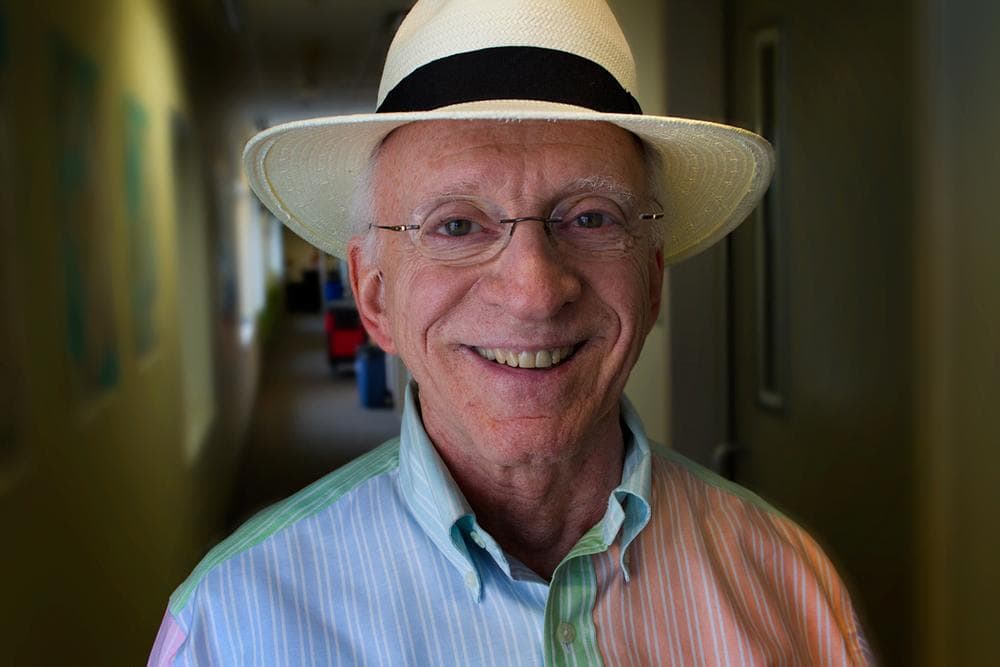 Robin's former choir director, Ron Cohen, stopped by our studios at WBUR in Boston. (Jesse Costa/Here & Now)
