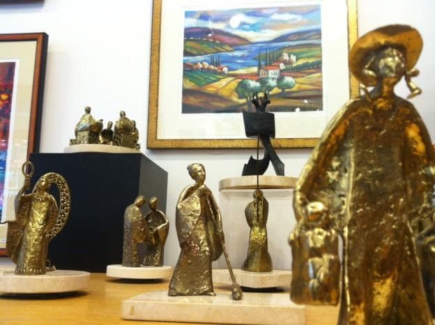 More pieces from Schön's newest work, "Israeli Encounters." (Andrea Shea/WBUR)