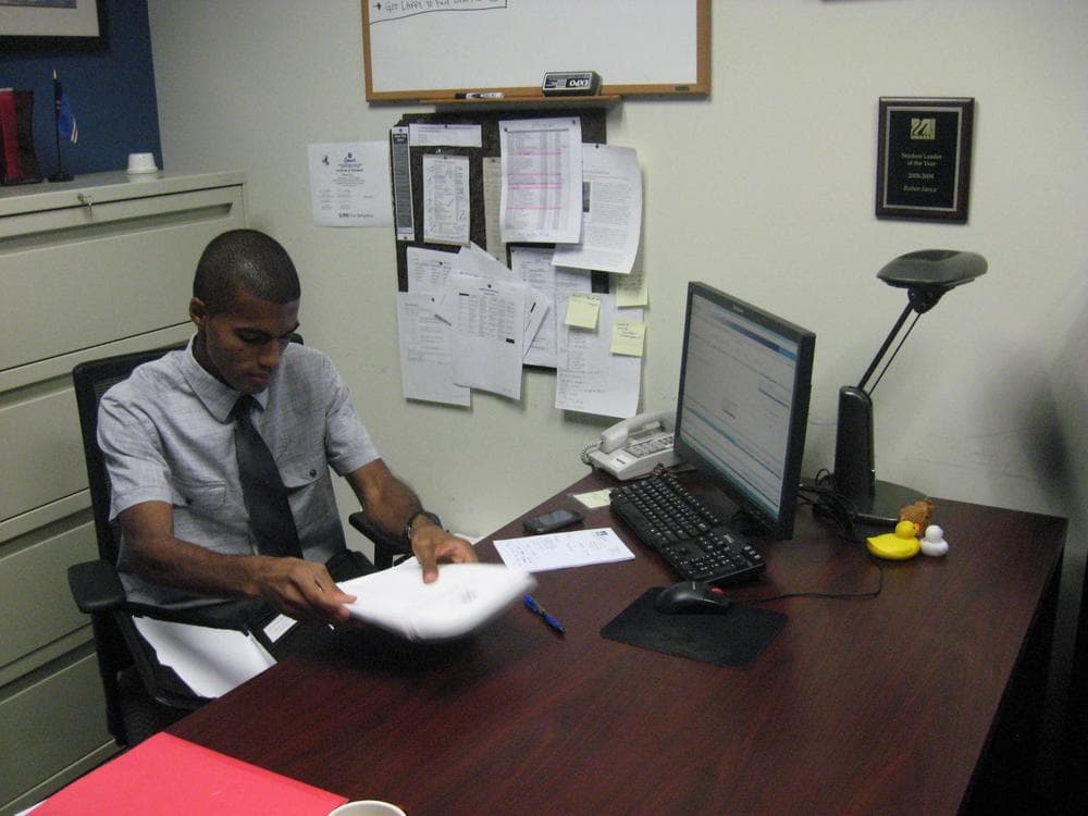 Ruben Sanca has an M.B.A. from UMass-Lowell and works as a business manager at the school. (Bill Littlefield/Only A Game)