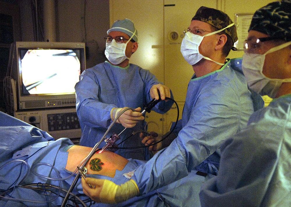 An urgent laparoscopic appendectomy performed aboard the nuclear-powered aircraft carrier USS Enterprise (U.S. Navy via Wikimedia Commons)