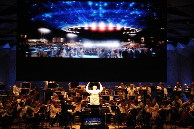 Composer John Williams conducts at Tanglewood in this BSO file photo. (Courtesy Hilary Scott)