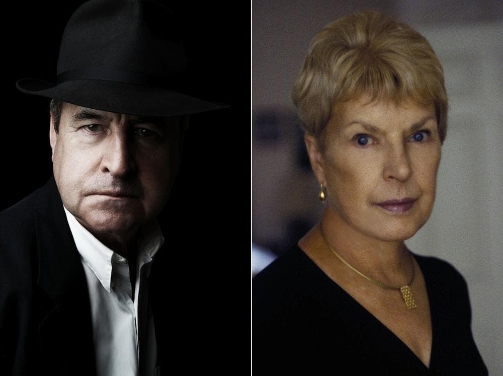 John Banville, AKA Benjamin Black, left, and Ruth Rendell., AKA Barbara Vine.  (Barry McCall, Jerry Bauer)