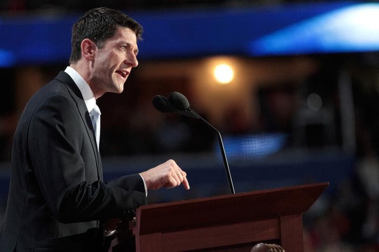 Republican vice presidential candidate Paul Ryan addresses the Republican National Convention in Tampa, Fla., Wednesday. (AP)