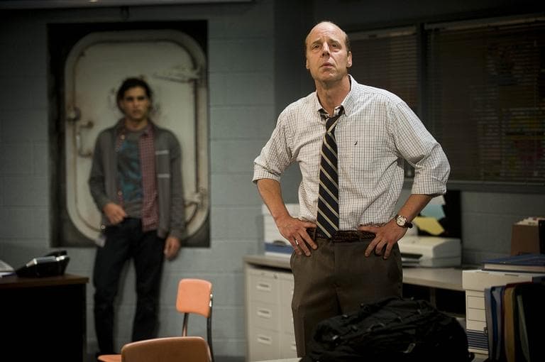 Babak Tafti and Remi Sandri star in "North Pool" (Courtesy Kevin Sprague/Barrington Stage Company)