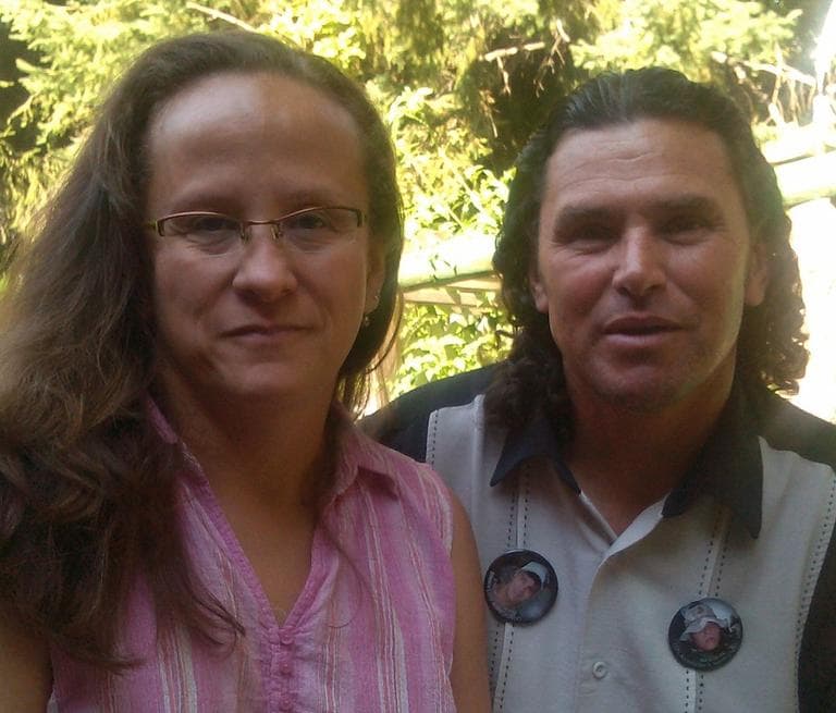 Melida and Carlos Arrendondo at their home. (Here &amp; Now/Alex Ashlock)