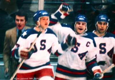 Mike Eruzione at the RNC. (Lisa Tobin/WBUR)