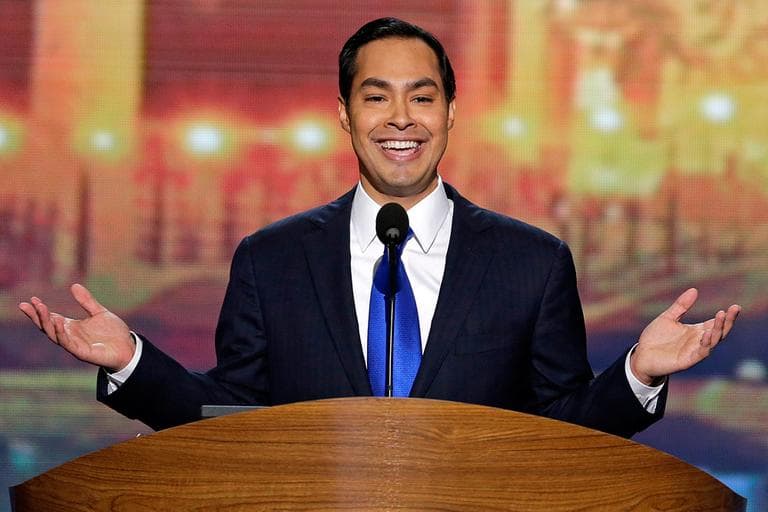 San Antonio Mayor Julian Castro addresses the Democratic National Convention in Charlotte, N.C., Tuesday. (AP)