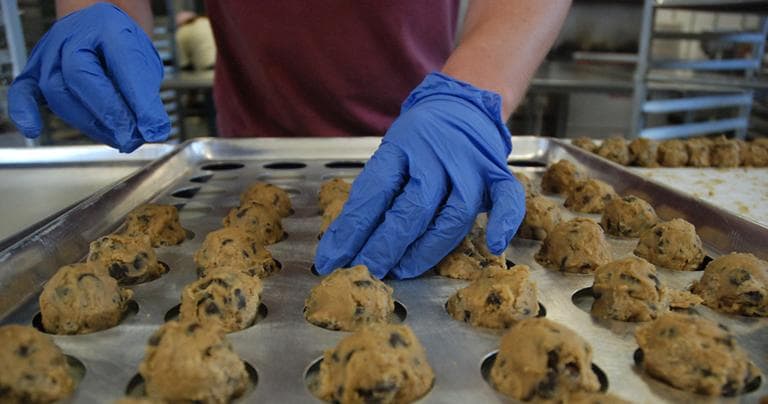 Sweet Idea is Boston's only bicycle-delivered late night cookie delivery service. (Nate Goldman/WBUR)