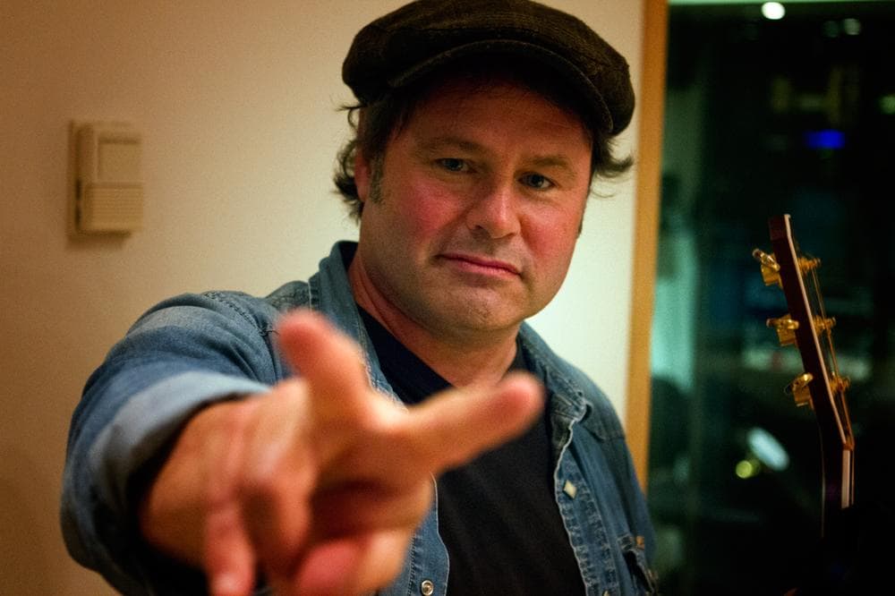 Martin at our studio (Jesse Costa, WBUR)