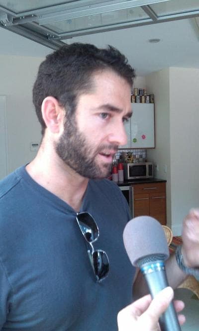 Matt Victoriano, a former Marine sniper, and founder of Intrepid Life Brewing. (Alex Ashlock/Here &amp; Now)