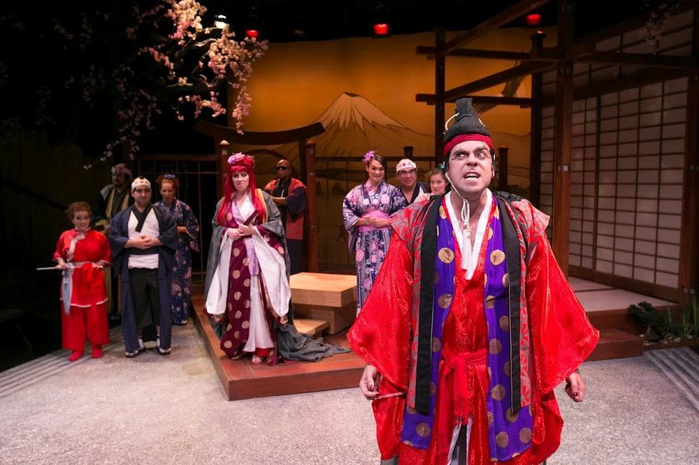 Timothy John Smith as "The Mikado" at the Lyric Stage Company of Boston. (Photo by Mark S. Howard)