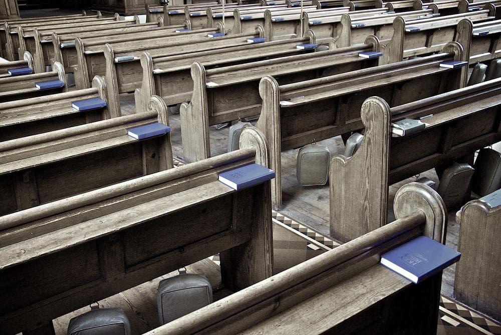 Empty pews. (kevin rawlings/Flickr)