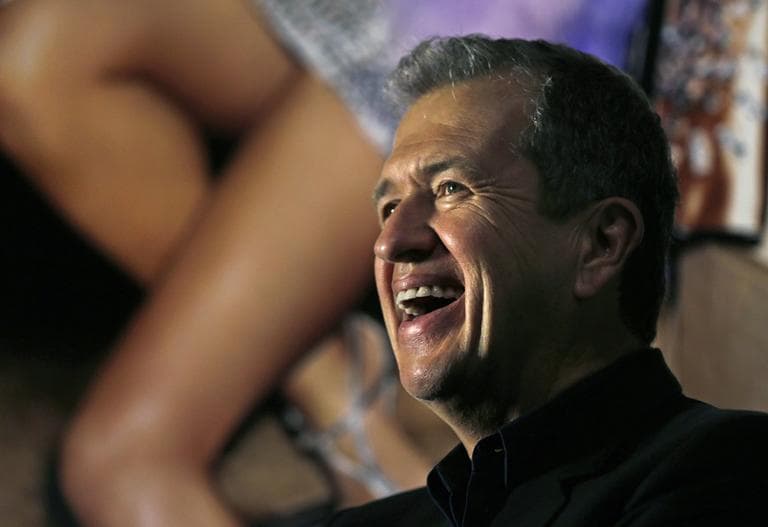 Photographer Mario Testino poses for a portrait during the preview of his shows "In Your Face" and "British Royal Portraits" at the MFA Wednesday. (Charles Krupa/AP)
