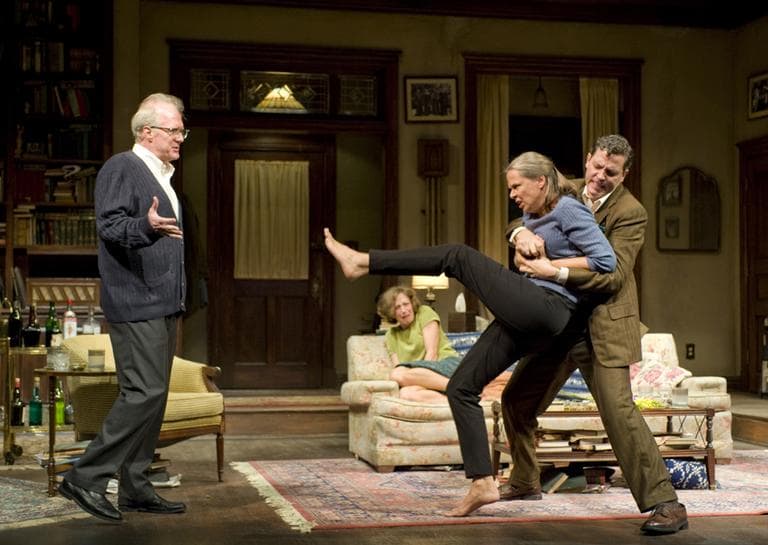 Tracy Letts, Carrie Coon, Amy Morton and Madison Dirks in the new production of Whose Afraid of Virginia Woolf? (Photos by Michael Brosilow)