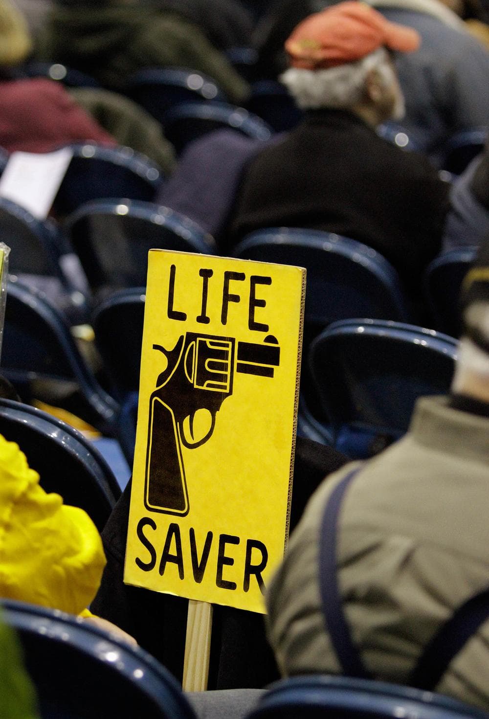 Gun owners and supporters show their support during Gun Owners' Lobby Day in Springfield, Ill., Thursday, March 10, 2011. (Seth Perlman/AP)
