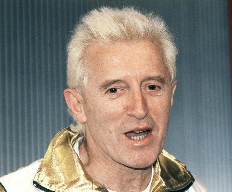 A 1986 photo of British disc jockey and BBC TV presenter Jimmy Savile. (AP/John Redman)