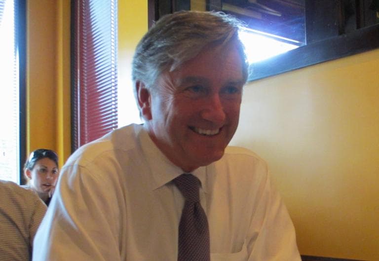 Rep. John Tierney at  Petrillo’s Restaurant in Peabody, Mass. (Kathleen McNerney/WBUR)