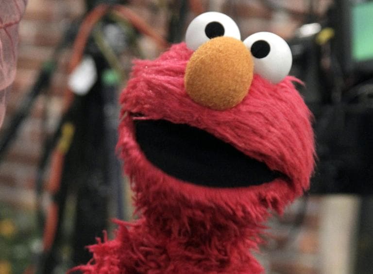 Elmo, the "Sesame Street" Muppet, spoke to WNYC's "The Brian Lehrer Show" about Hurricane Sandy. (Richard Drew/AP)