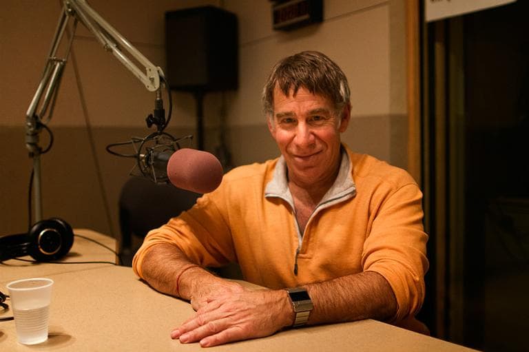 Composer Stephen Schwartz in the WBUR studios. (Jesse Costa/WBUR)
