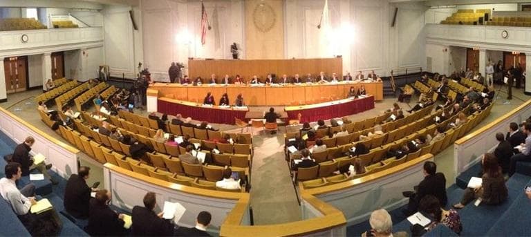 The State House hearing on the drug lab scandal gets under way Wednesday. (Joe Spurr/WBUR)