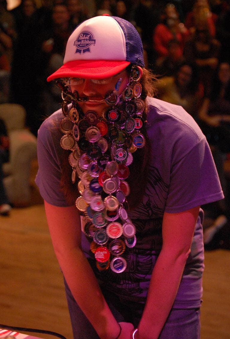 Becky Gosselin won for best fake beard. (Greg Cook)