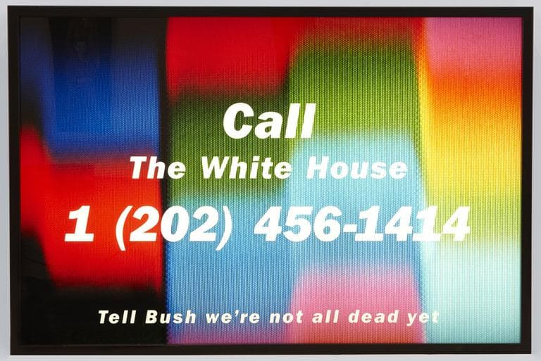 Donald Moffett, "Call the White House," 1990.