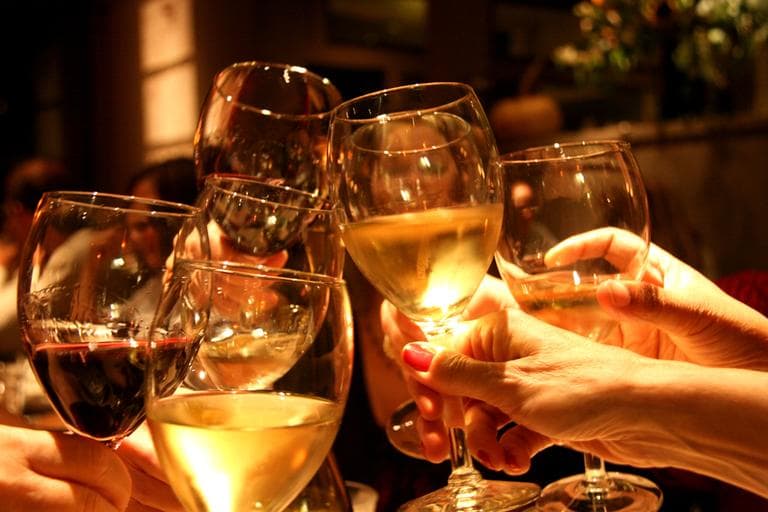 This photo of a group toast is titled "It doesn't get better than this!" (dutchbaby/Flickr)