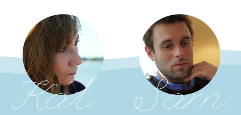 Kat and Sam, the two radio diarists for WBUR’s special series, Generation Stuck.