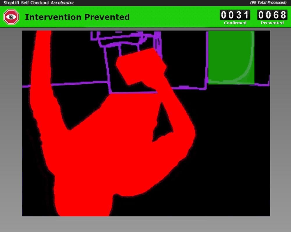 Screenshot from StopLift's product-in-development that would alert store attendants to suspicious transactions in real time. (Courtesy)