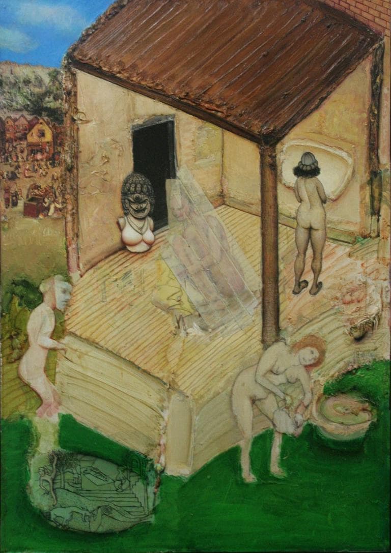 Gregory Gillespie, “Manger Scene,” 1999 (Courtesy of Gallery NAGA)