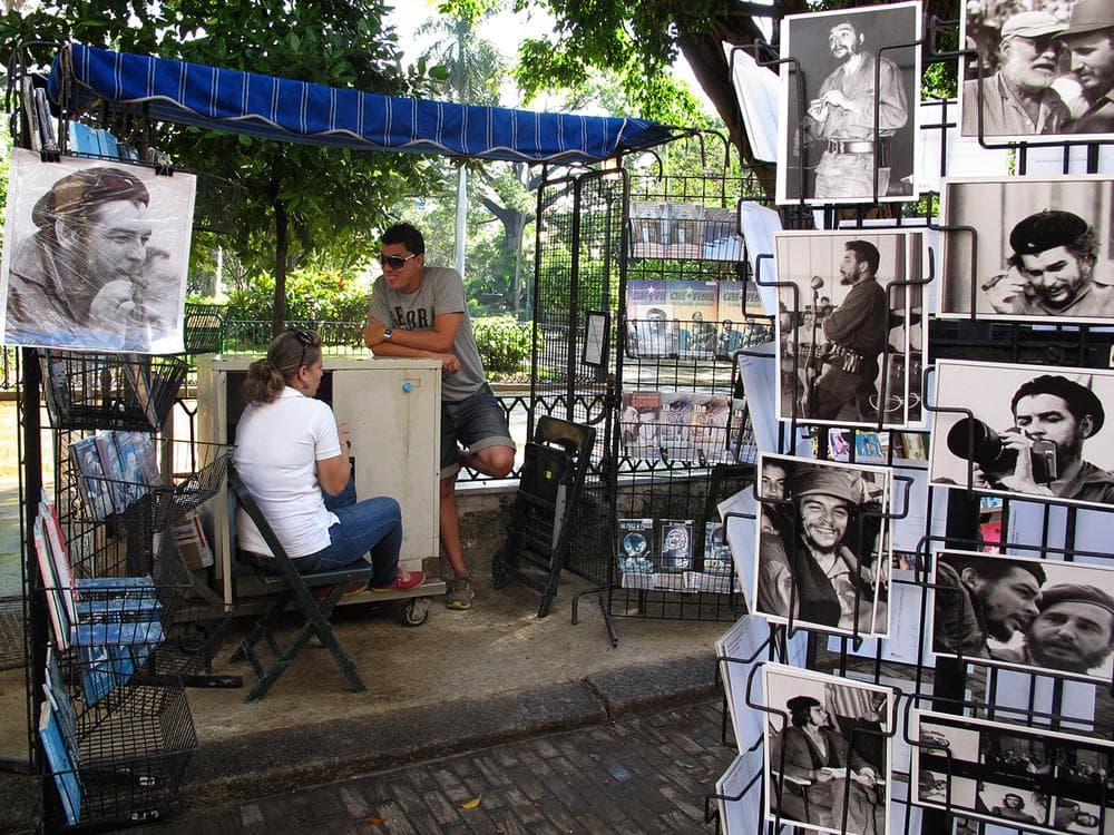 Revolutionary fighter Che Guevara's image is everywhere in Cuba. He's like a rock star.