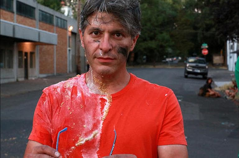 "My bike joust battle paint mixed with a cream pie… don’t ask!" - Geoff Edgers (Travel Channel)
