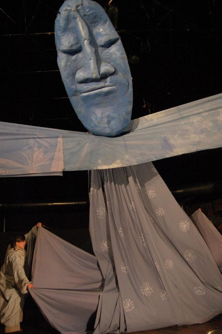 The Sky puppet in Bread and Puppet Theater's "The Possibilitarians." (Greg Cook)