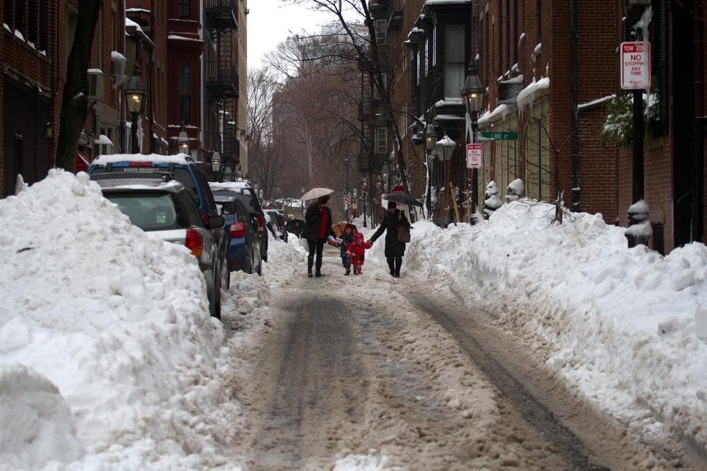River Street between Beacon and Mount Vernon Streets viewed from Mount Vernon. (Jesse Costa/WBUR)