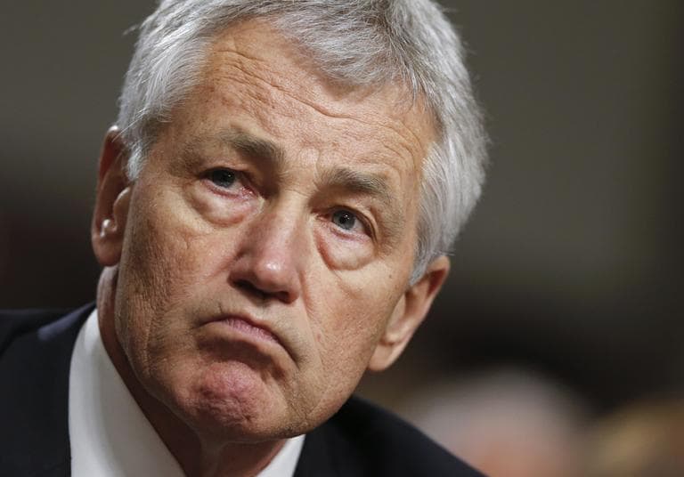 Former Nebraska Sen. Chuck Hagel testifies on Capitol Hill in Washington before the Senate Armed Services Committee's confirmation hearing on Jan. 31, 2013. (J. Scott Applewhite/AP)