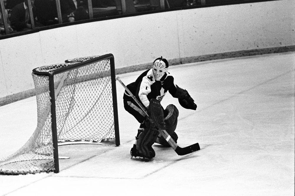 Larry Kwong, who was the first man of Chinese descent to play in the NHL, shared the ice with hockey greats like Jacques Plante during his career. (Harry Cabluck/AP)