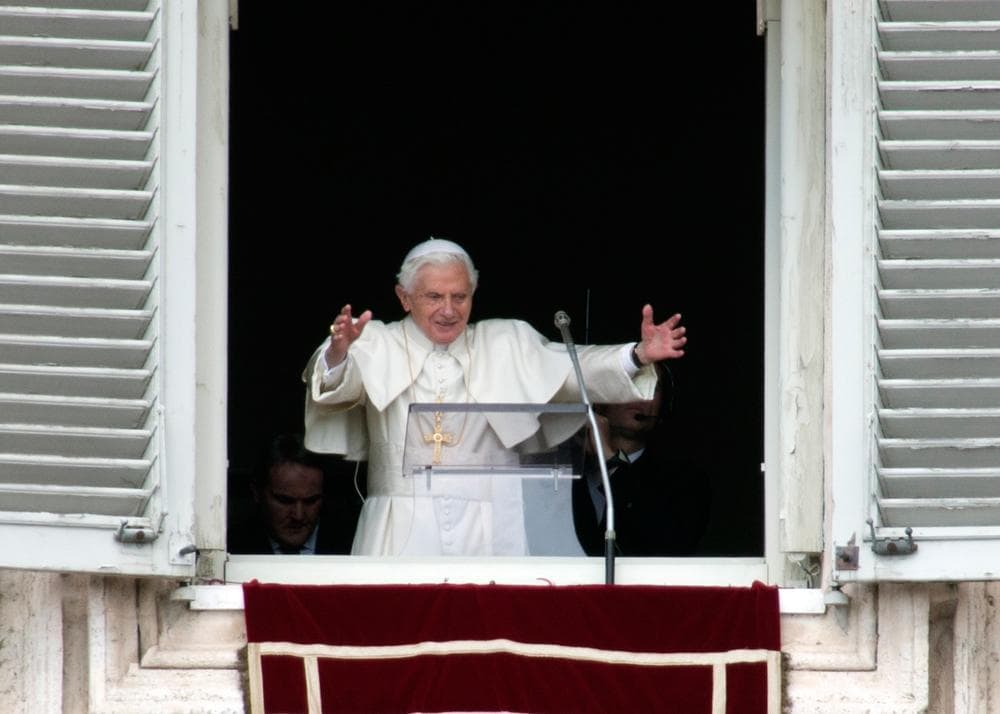 Pope Preaching Window Pope's Last Blessing From Window Draws Crowd | WBUR News