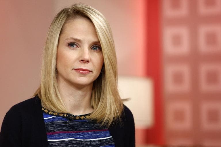 This image released by NBC shows Yahoo CEO Marissa Mayer appearing on NBC News' "Today" show, Wednesday, Feb. 20, 2013. (AP)