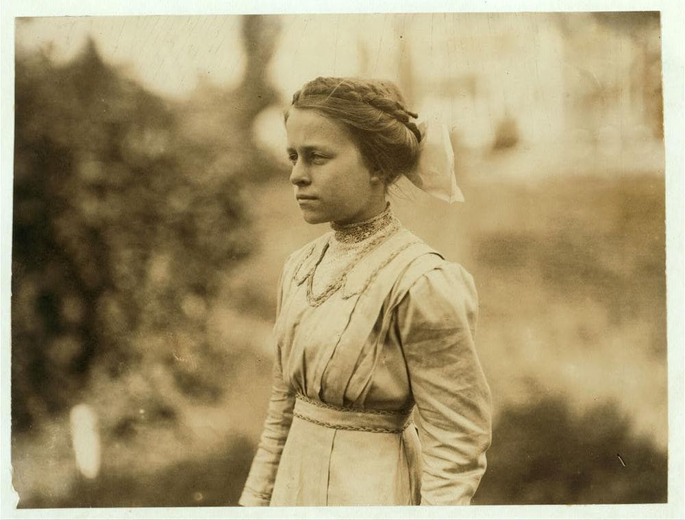 Mill worker Eva Tanguay photographed by social reformer Lewis Hine in Lawrence in 1911. (From the collection of the Library of Congress)