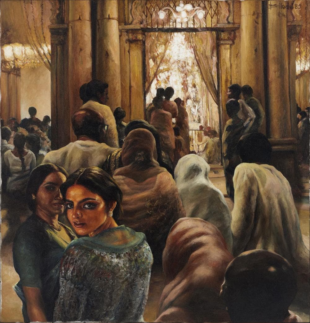Bikash Bhattacharjee, "Durga," 1985, oil on canvas. (Courtesy of the Peabody Essex Museum)