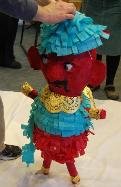 Haman piñata made by Mandy Shear. (Greg Cook)