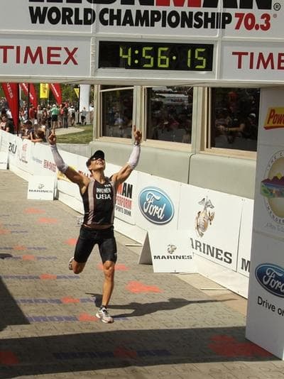 Sami Inkinen is pictured at the 2011 Ironman 70.3 World Championship  triathlon. (www.samiinkinen.com)