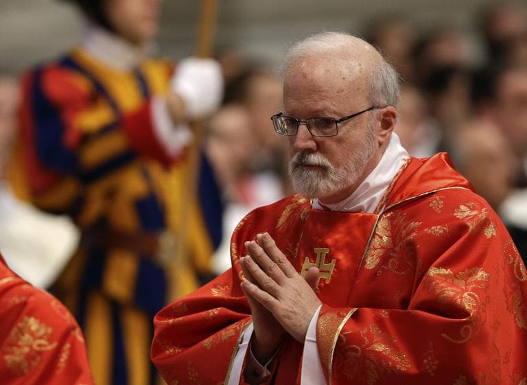 Cardinal Sean O'Malley attends a Mass for the election of a new pope celebrated by Cardinal Angelo Sodano inside St. Peter's Basilica, at the Vatican on Tuesday. (Andrew Medichini/AP)