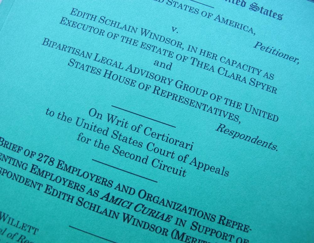 Mass. businesses are among the 278 organizations that argue DOMA is bad for business. Click for a PDF of the brief. (Curt Nickisch/WBUR)