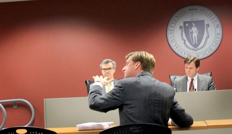 Former Congressman Patrick Kennedy testifies at a Massachusetts hearing on mental health parity. (Courtesy of Scott Bryson)