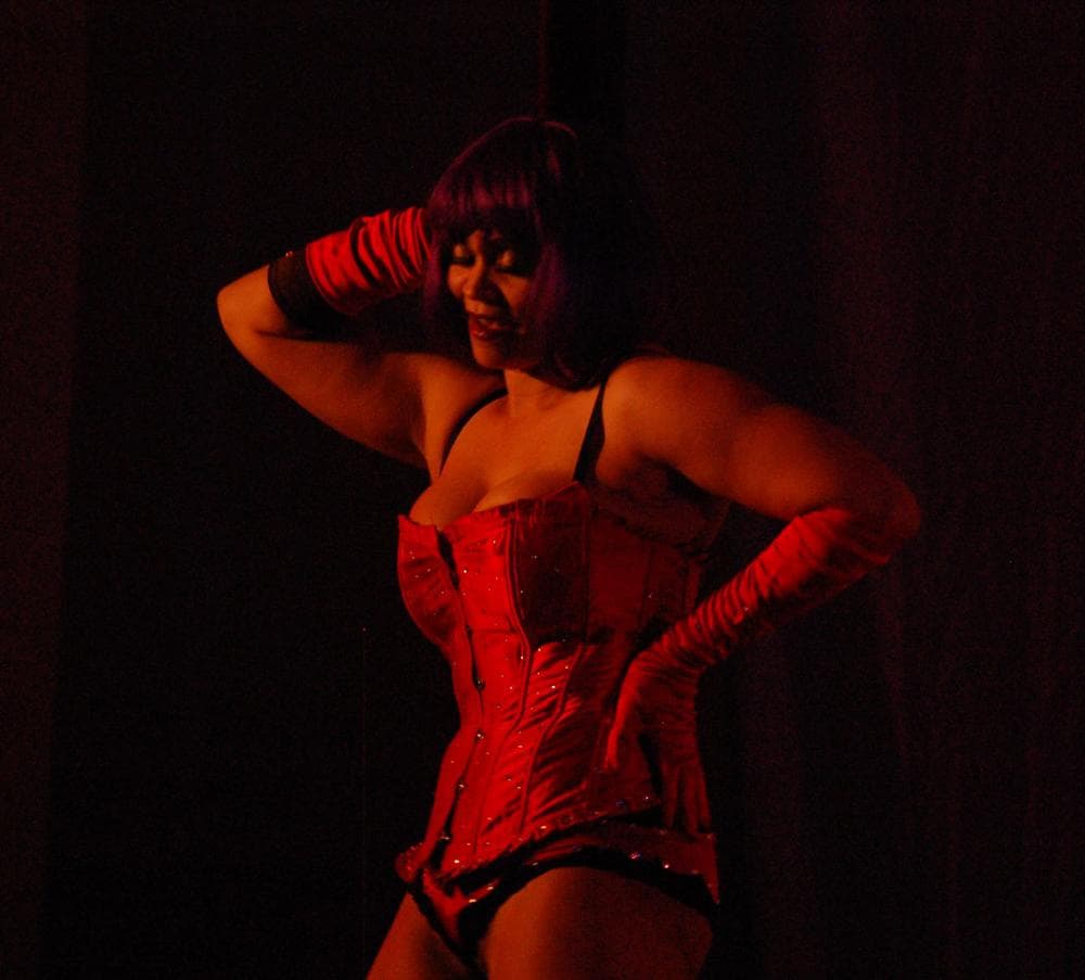 Cherokee Rose, who won the prize for "most classic" dancer at the 2012 "Great Burlesque Exposition," performs at the opening of this year's conference. (Greg Cook)