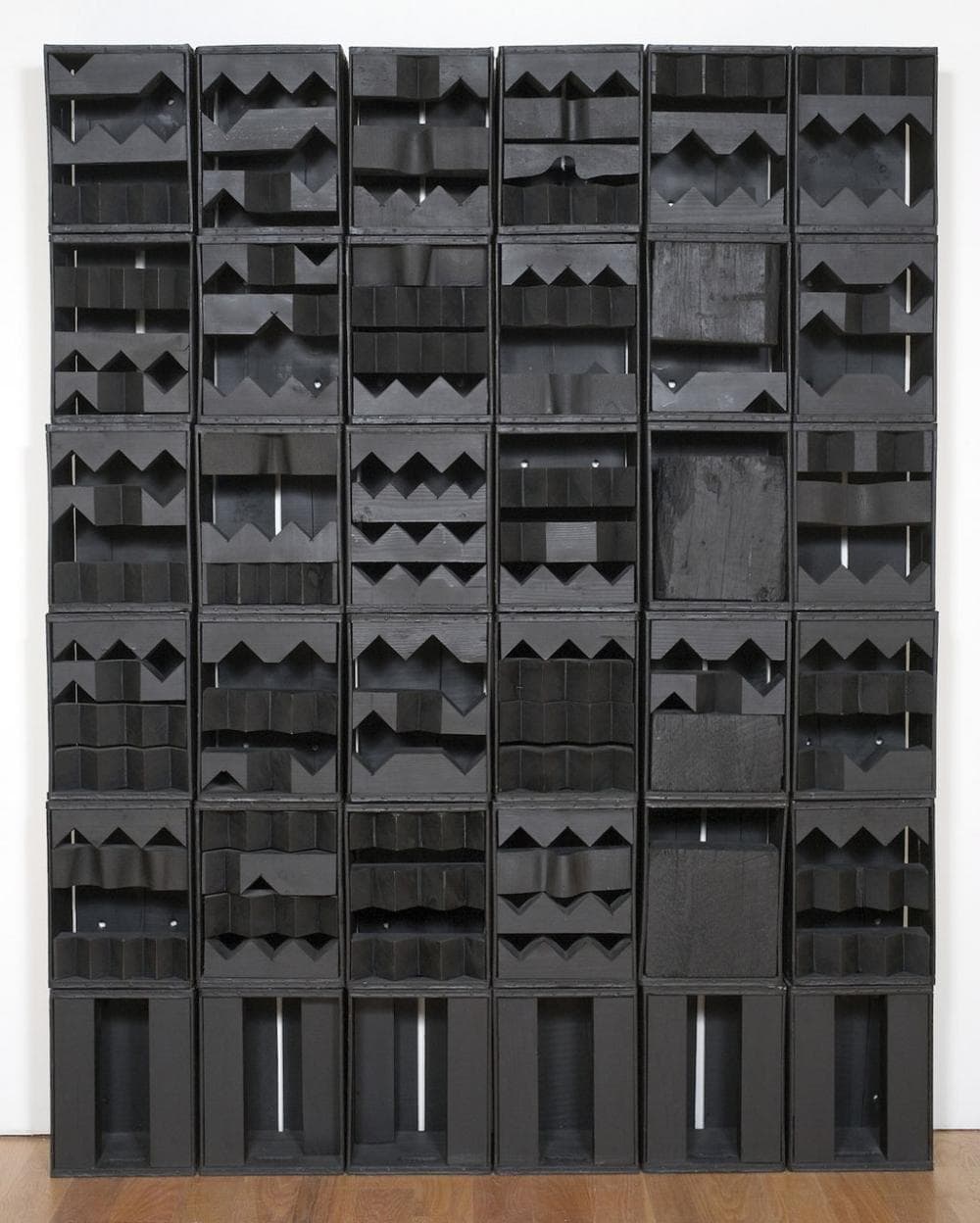 Louise Nevelson's "Luminous Zag," 1971, in bright light. (Courtesy of Davis Museum)